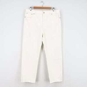 Madewell The '90s Straight Crop Jean Tile White Size 32 NWOT